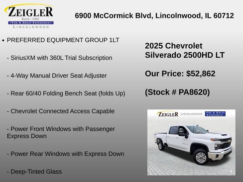 Used 2025 Chevrolet Silverado 2500 LT w/ Convenience Package AWD/4WD image 6