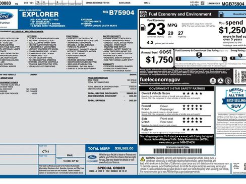 Used 2021 Ford Explorer XLT w/ Class III Trailer Tow Package AWD/4WD image 6