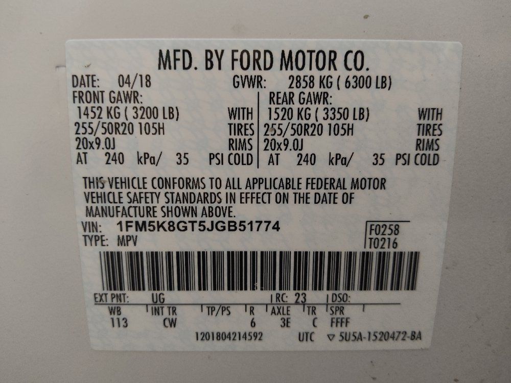 Used 2018 Ford Explorer Sport w/ Ford Safe & Smart Package AWD/4WD image 33