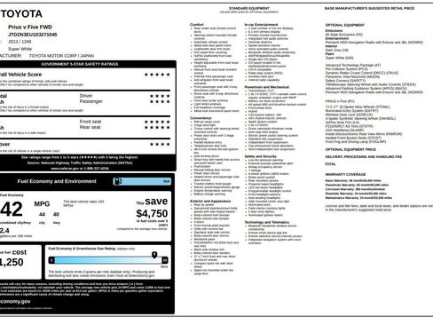 Used 2013 Toyota Prius V Five image 2
