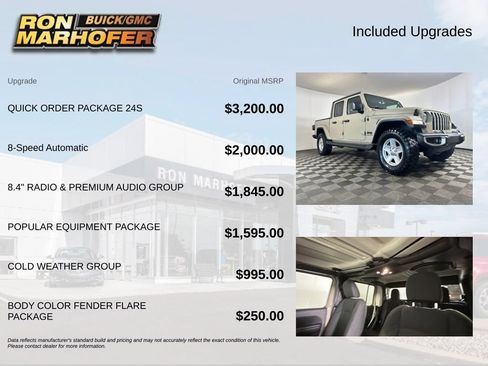 Used 2020 Jeep Gladiator Sport w/ Quick Order Package 24S AWD/4WD image 6