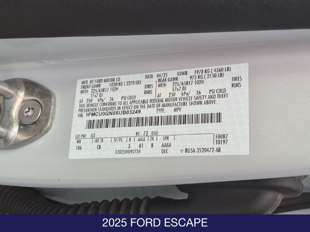 Used 2025 Ford Escape Active FWD image 25