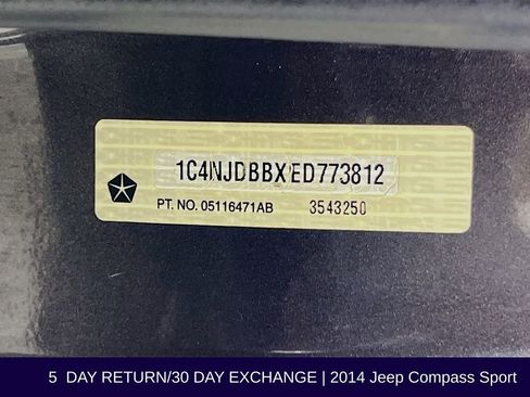 Used 2014 Jeep Compass Sport w/ Power Value Group image 32