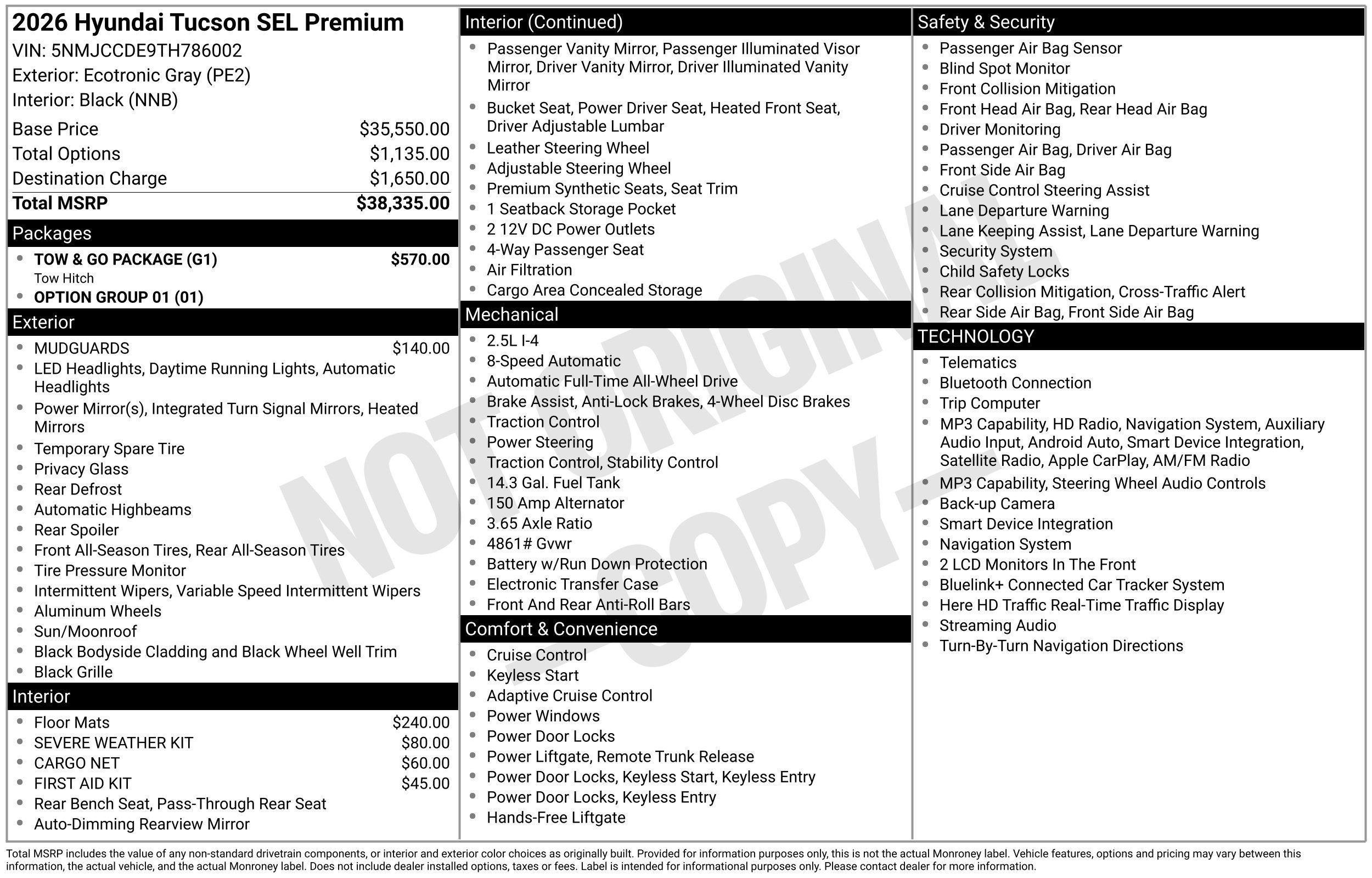 New 2026 Hyundai Tucson SEL w/ Tow & Go Package AWD/4WD image 3
