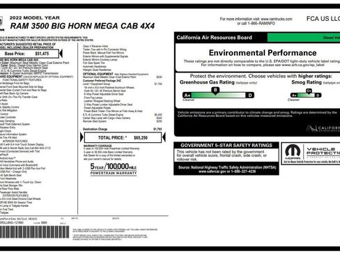 Used 2022 RAM 3500 Big Horn w/ Level 1 Equipment Group AWD/4WD image 2