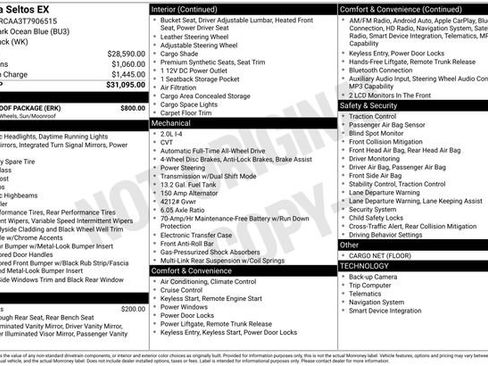New 2026 Kia Seltos EX w/ EX Sunroof Package image 29