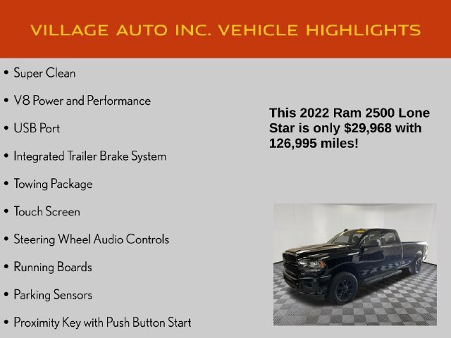 Used 2022 RAM 2500 Lone Star w/ Night Edition AWD/4WD image 7