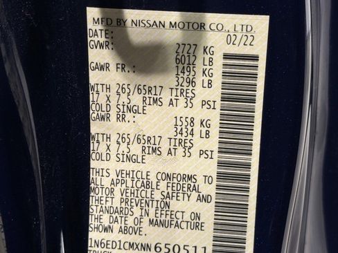 Certified 2022 Nissan Frontier SV w/ Technology Package image 31