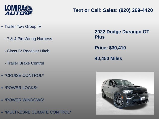 Used 2022 Dodge Durango GT w/ Blacktop Package AWD/4WD image 39