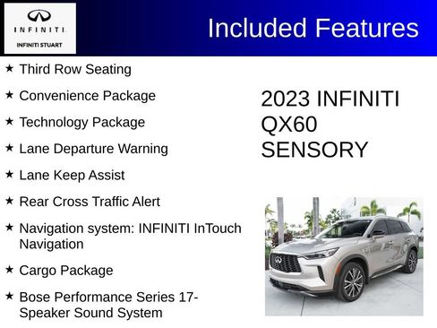 Used 2023 INFINITI QX60 Sensory w/ Vision Package FWD image 3