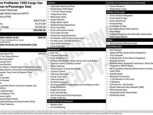 New 2026 RAM ProMaster 1500 w/ Convenience Group FWD image 3