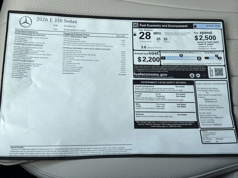 New 2026 Mercedes-Benz E 350 Sedan image 34