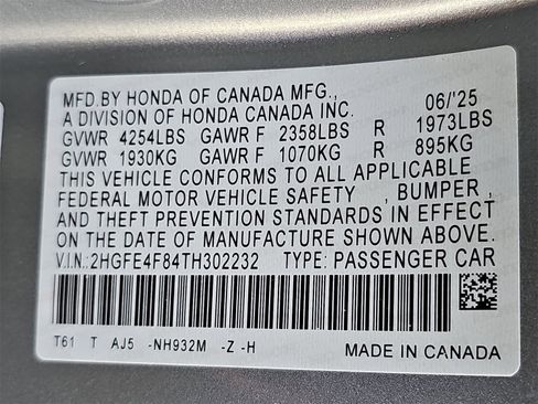 New 2026 Honda Civic Sport Touring image 34