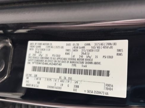 Used 2020 Ford F150 Lariat w/ Equipment Group 502A Luxury AWD/4WD image 9
