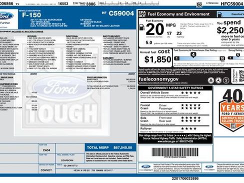 Used 2017 Ford F150 Limited w/ Trailer Tow Package AWD/4WD image 15