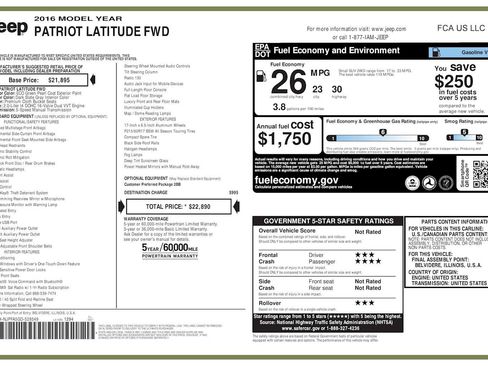 Used 2016 Jeep Patriot Latitude FWD image 26