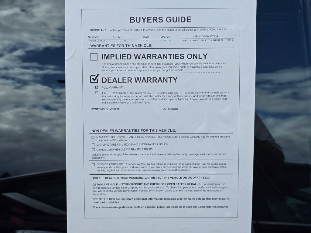 Used 2025 Nissan Altima 2.5 SV FWD image 45