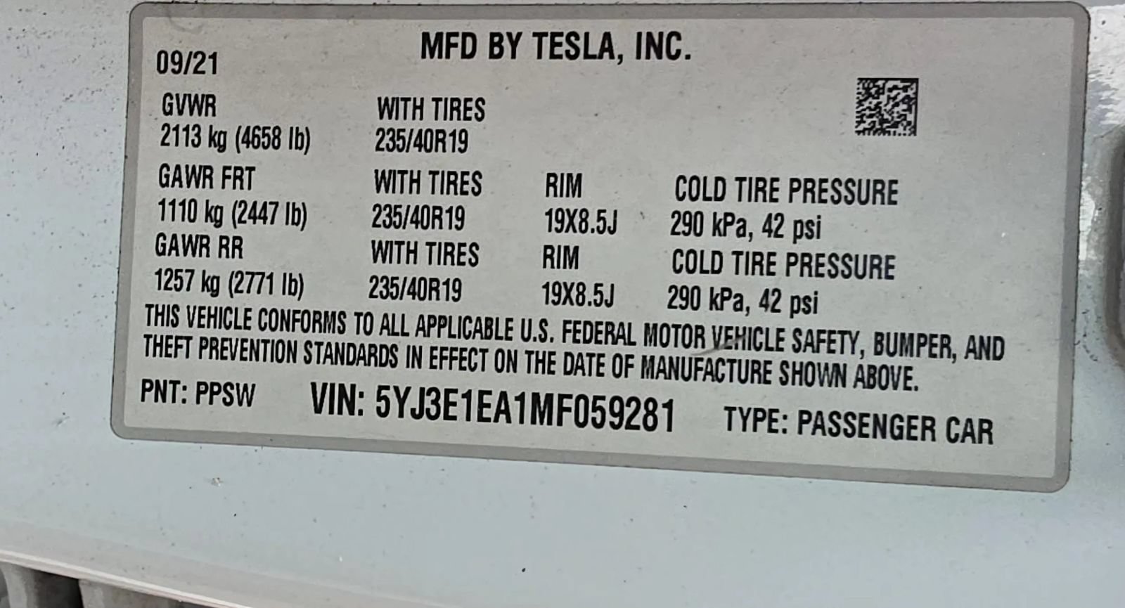 Used 2021 Tesla Model 3 Standard Range Plus RWD image 10