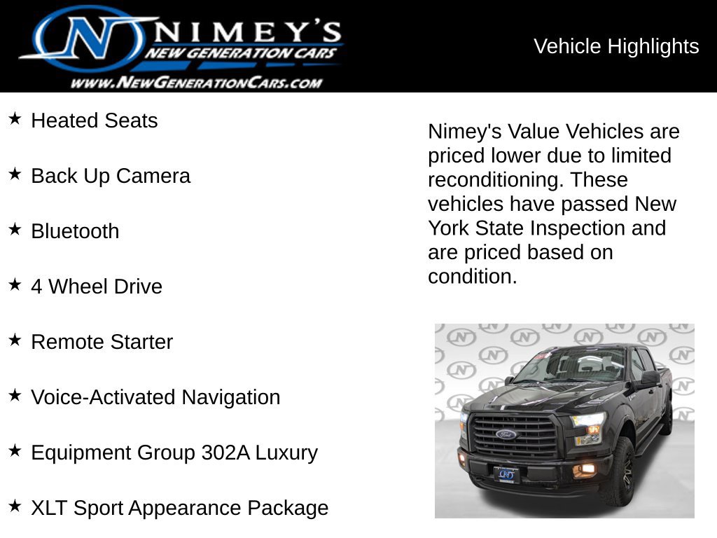 Used 2016 Ford F150 XLT w/ Equipment Group 302A Luxury AWD/4WD image 5