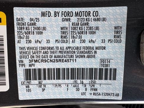 Used 2025 Ford Bronco Sport Outer Banks w/ Outer Banks Tech Package+ AWD/4WD image 10
