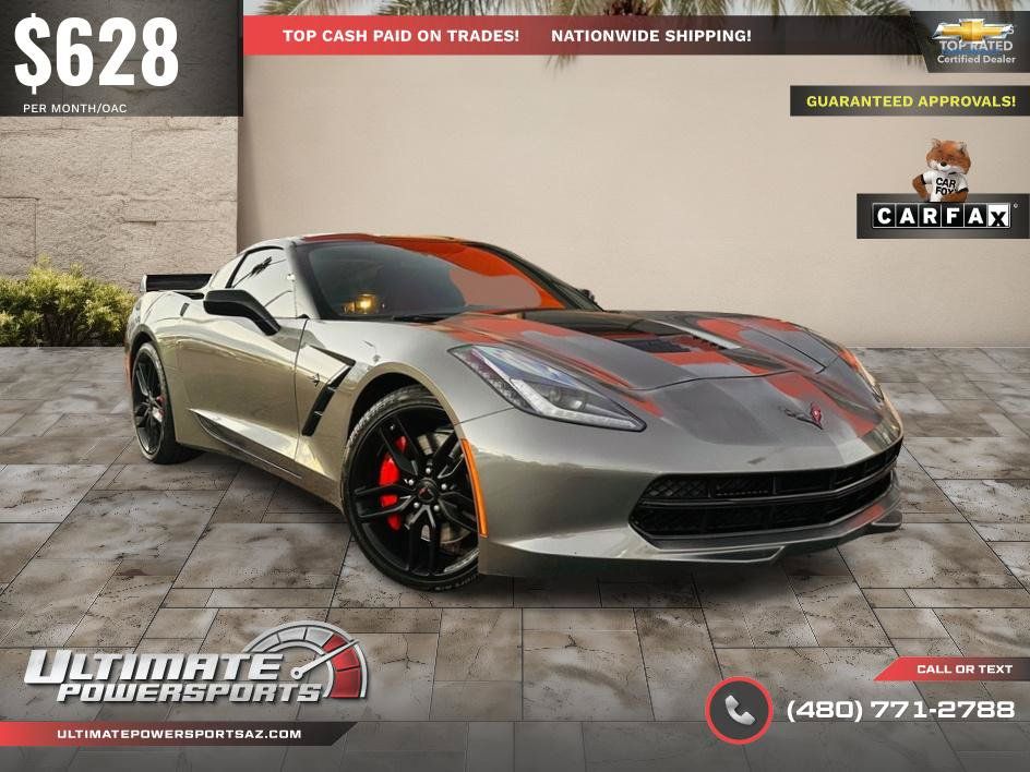 Used 2016 Chevrolet Corvette Stingray Coupe w/ Carbon Flash Badge Package RWD image 2