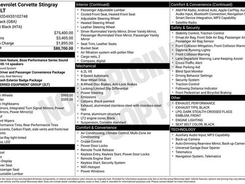 Used 2025 Chevrolet Corvette Stingray Preferred Cpe w/ 2LT image 5