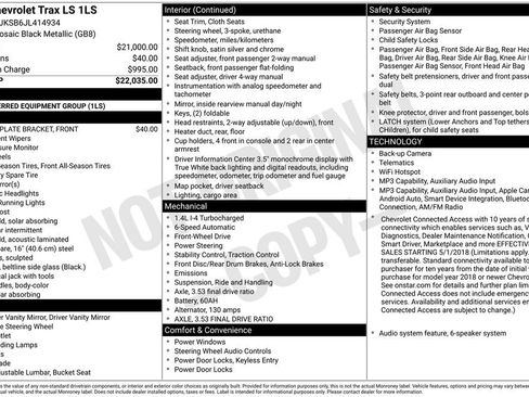 Used 2018 Chevrolet Trax LS FWD image 11