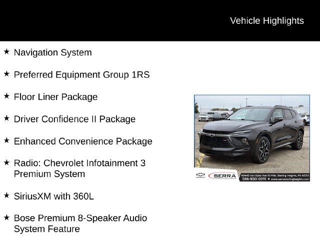 Certified 2025 Chevrolet Blazer RS w/ Driver Confidence II Package AWD/4WD image 4
