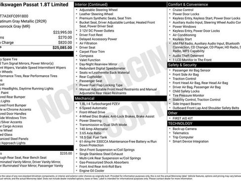 Used 2015 Volkswagen Passat 1.8T Limited Edition image 41