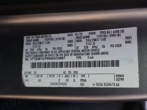 Used 2022 Ford F150 XL w/ Equipment Group 101A High RWD image 50