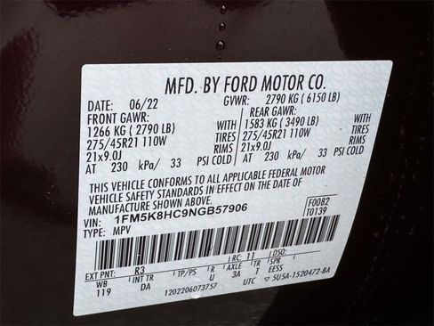 Used 2022 Ford Explorer Platinum w/ Equipment Group 601A image 28