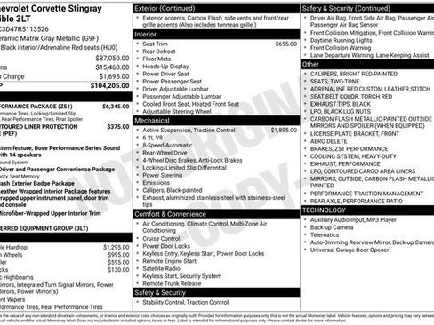 Used 2024 Chevrolet Corvette Stingray Premium Conv w/ Z51 Performance Package image 29