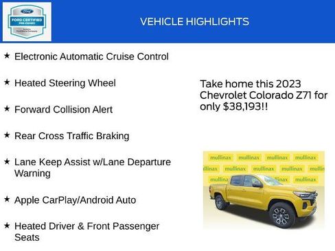 Used 2023 Chevrolet Colorado Z71 w/ Z71 Convenience Package 2 AWD/4WD image 20