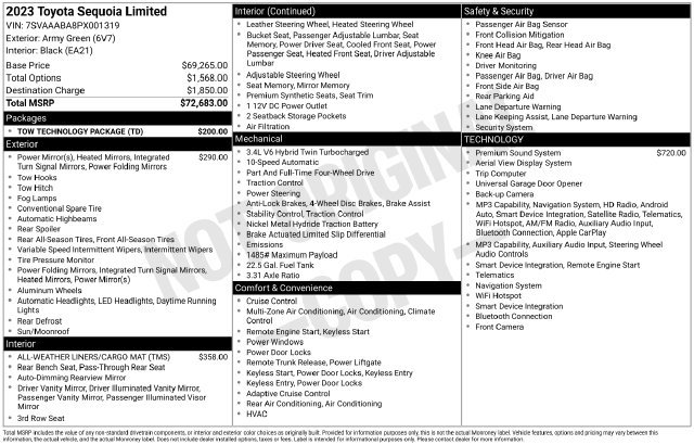 Used 2023 Toyota Sequoia Limited w/ Tow Technology Package AWD/4WD image 30