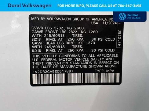 Used 2025 Volkswagen Atlas SE image 35