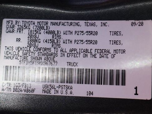 Used 2021 Toyota Tundra SR5 w/ TRD Sport Package image 47