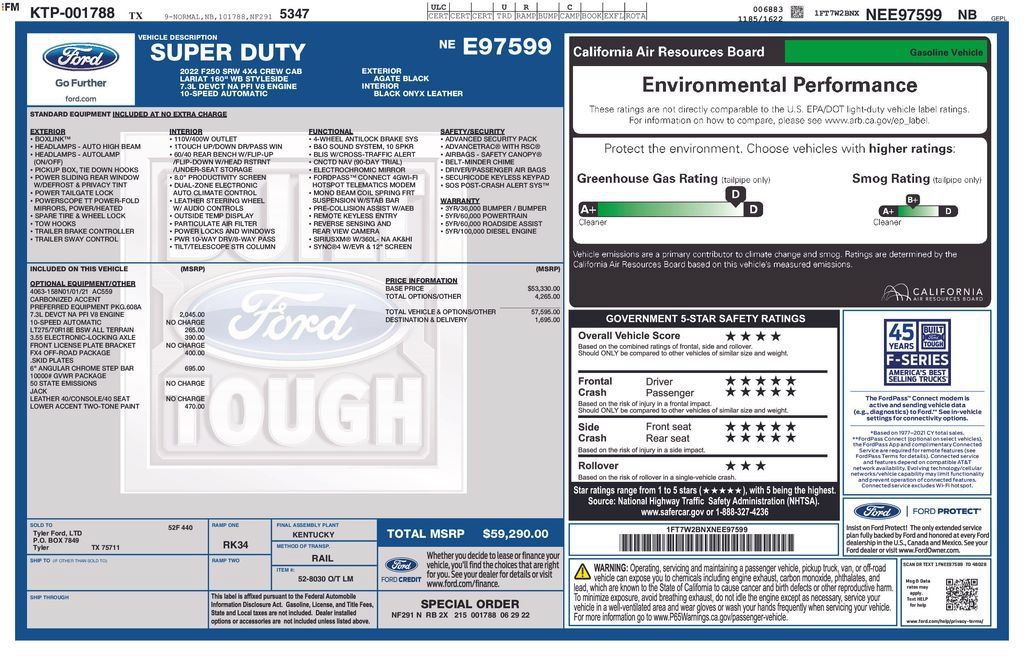 Used 2022 Ford F250 Lariat w/ FX4 Off-Road Package AWD/4WD image 45