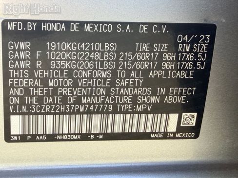 Certified 2023 Honda HR-V LX image 33