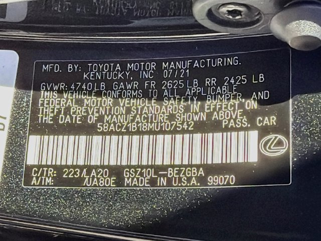 Used 2021 Lexus ES 350 w/ Accessory Package FWD image 41