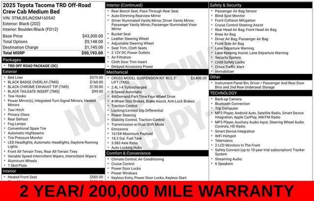 Used 2025 Toyota Tacoma TRD Off-Road AWD/4WD image 9
