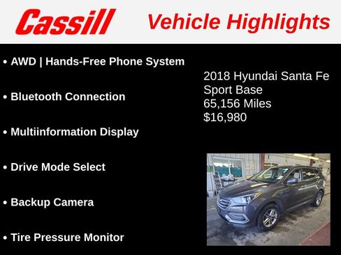 Used 2018 Hyundai Santa Fe Sport AWD/4WD image 3