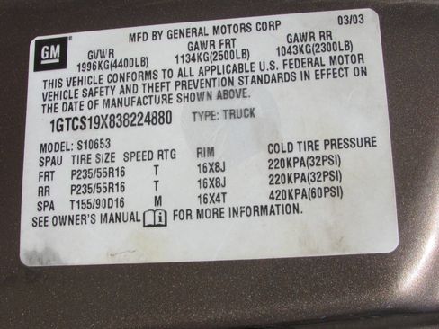 Used 2003 GMC Sonoma SLS w/ SLS Preferred Equipment Group image 27