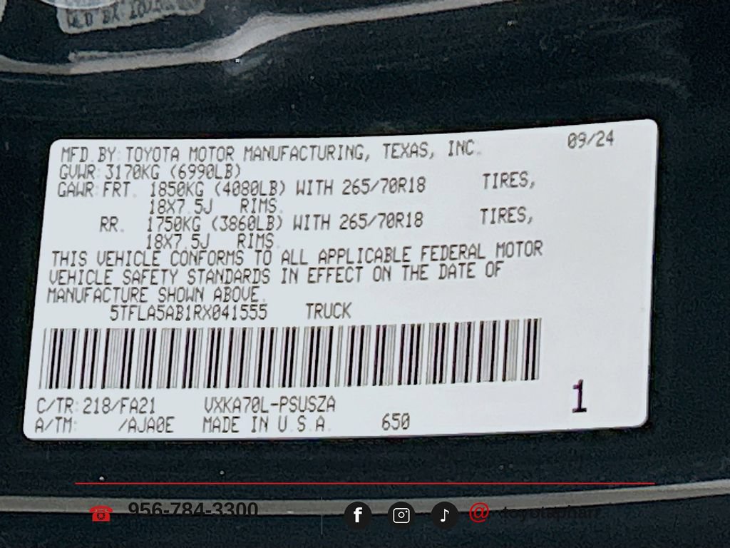 Used 2024 Toyota Tundra SR5 w/ SX Package RWD image 29