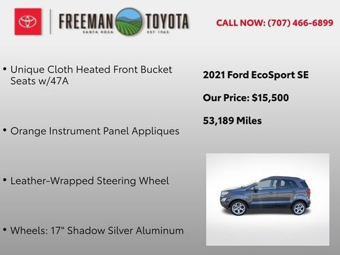 Used 2021 Ford EcoSport SE w/ SE Appearance Package FWD image 10