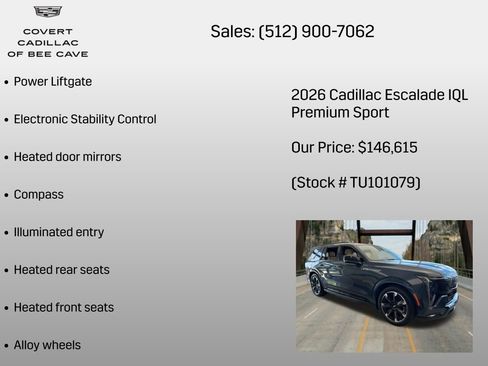 New 2026 Cadillac Escalade IQL Sport 2 AWD/4WD image 12