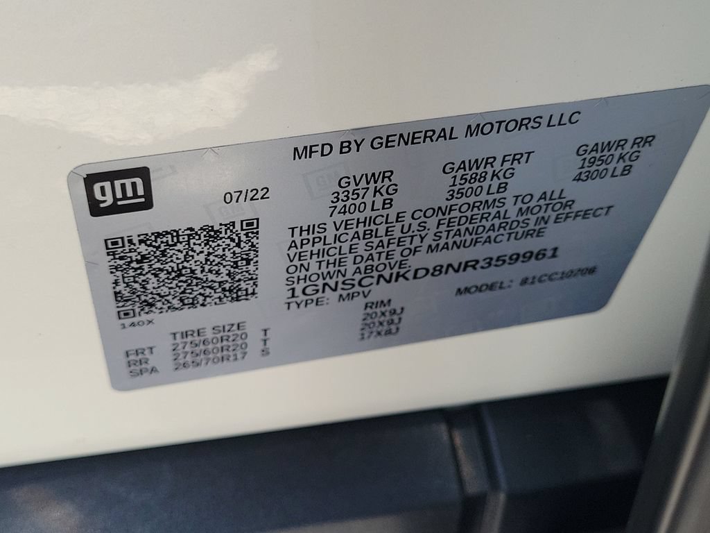 Used 2022 Chevrolet Tahoe LT w/ Luxury Package RWD image 30