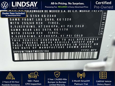 Certified 2026 Volkswagen Tiguan SEL R-Line AWD/4WD image 27