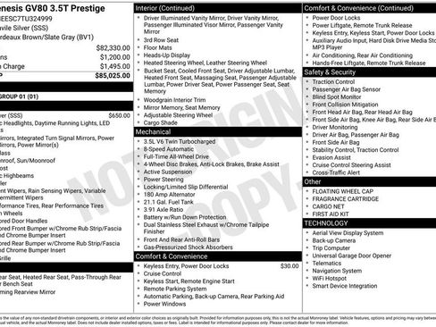 New 2026 Genesis GV80 3.5T Prestige image 4