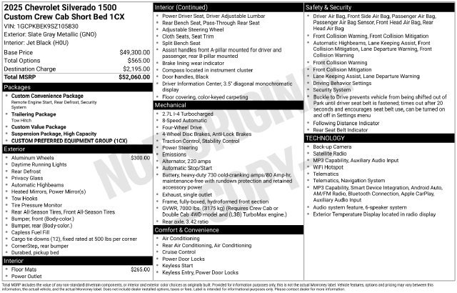 Used 2025 Chevrolet Silverado 1500 Custom AWD/4WD image 64