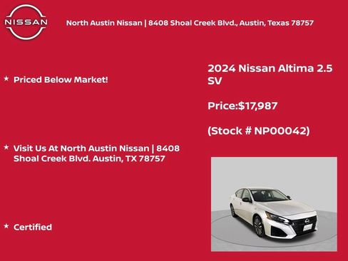 Used 2024 Nissan Altima 2.5 SV FWD image 12